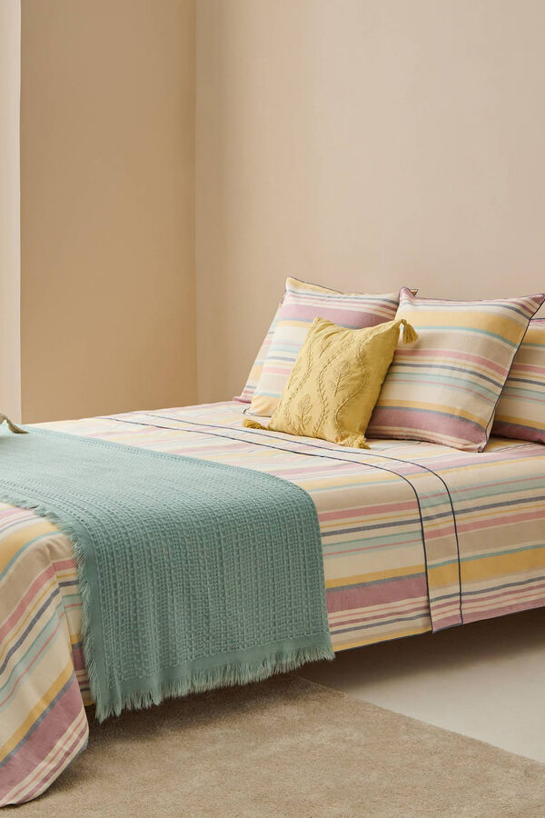 Textura Funda N&oacute;rdica A Rayas De Hilo Tintado blue