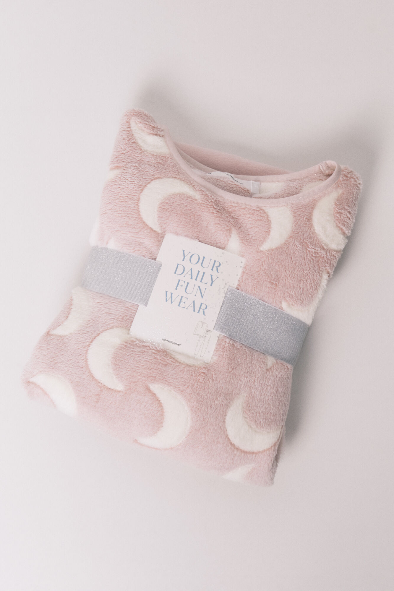 Women'secret Long mousse fleece pyjamas with moon print