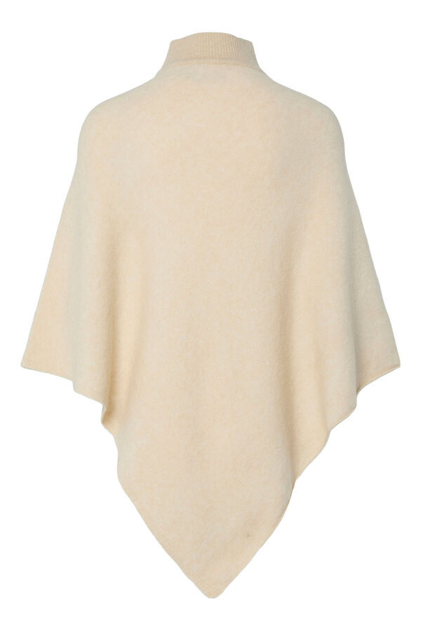 Pieces Poncho with neck grey