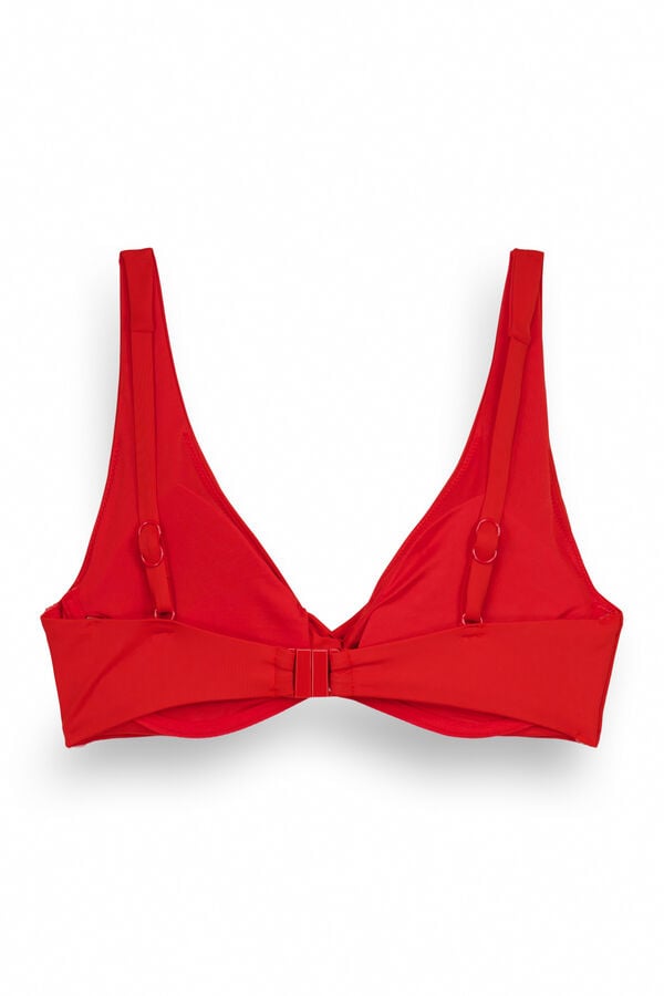Womensecret Haut bikini dos nu nœud rouge rouge