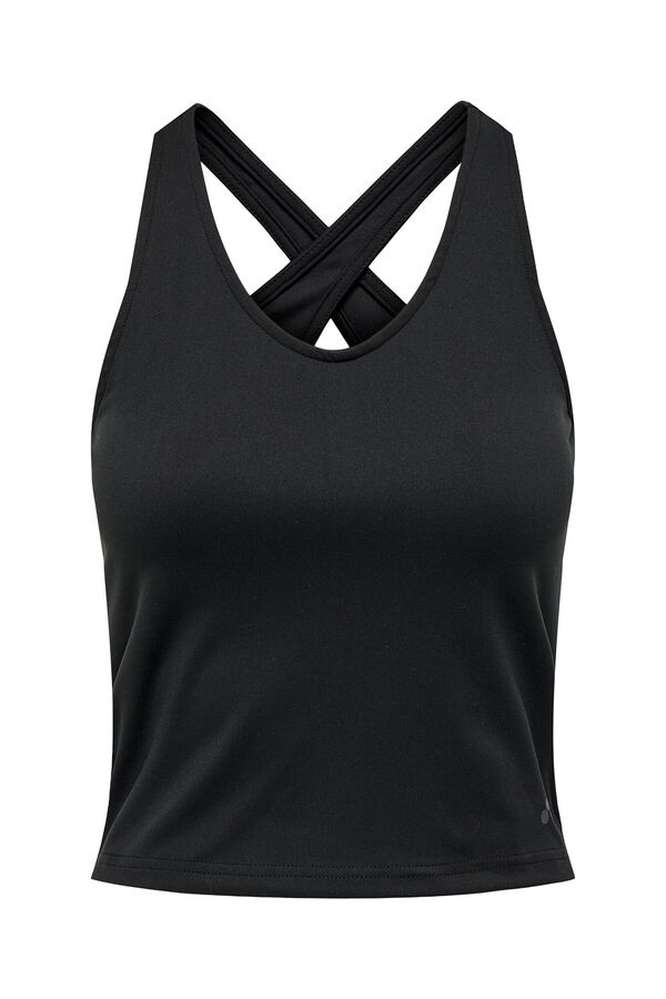 Womensecret Sleeveless workout T-shirt noir