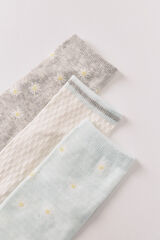 Women'secret Pack 3 short floral print socks printed