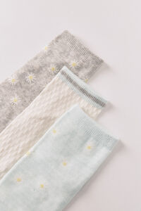 Women'secret Pack 3 short floral print socks