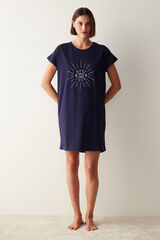 Womensecret Zodiac Navy blue nightgown Plava