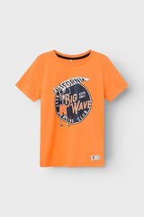 Womensecret Camiseta de niño manga corta naranja