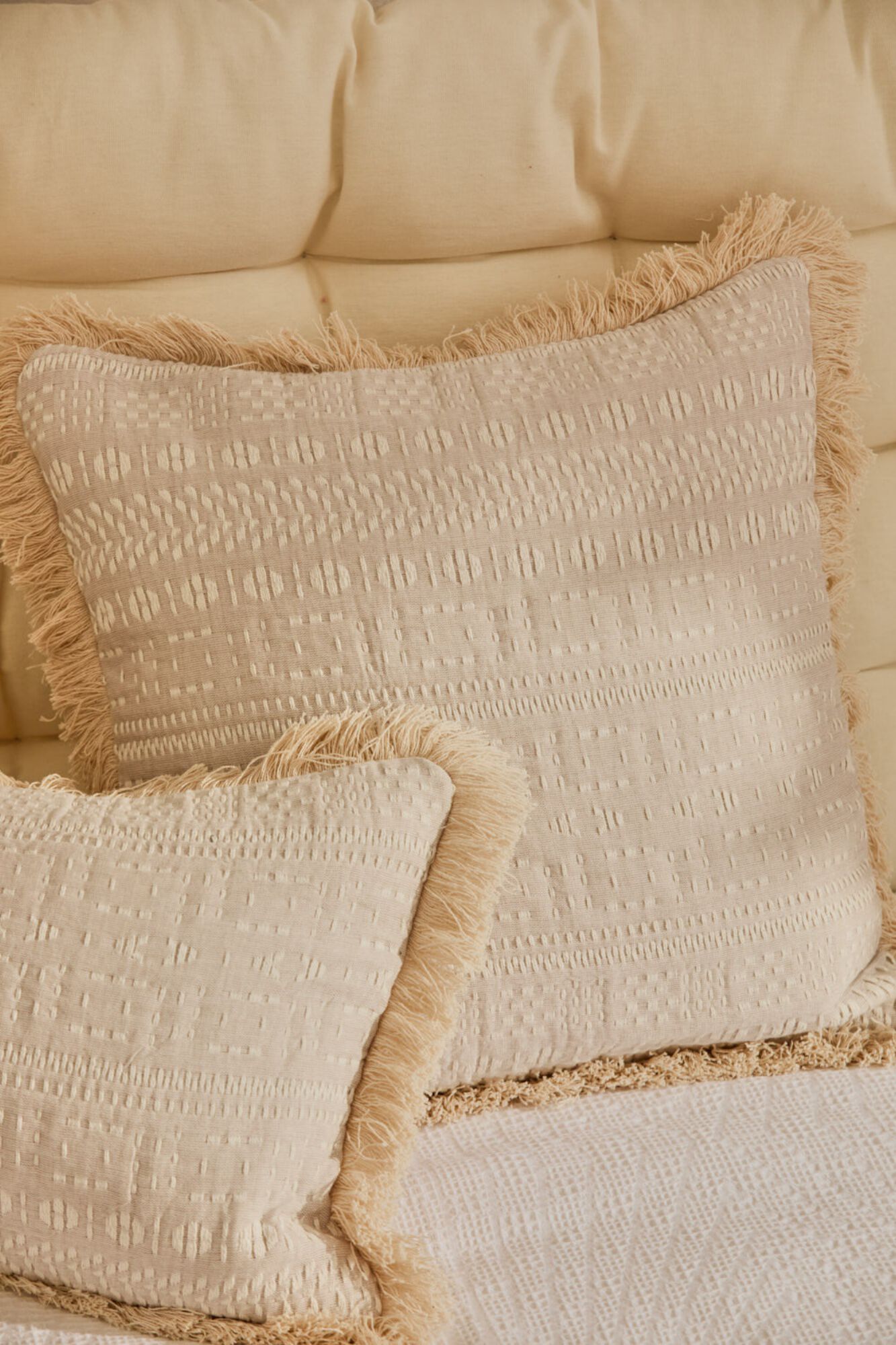 Calma House Funda coj&iacute;n de algod&oacute;n de 45x45