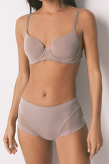 Women'secret Grey high-waisted shaping panty  mink