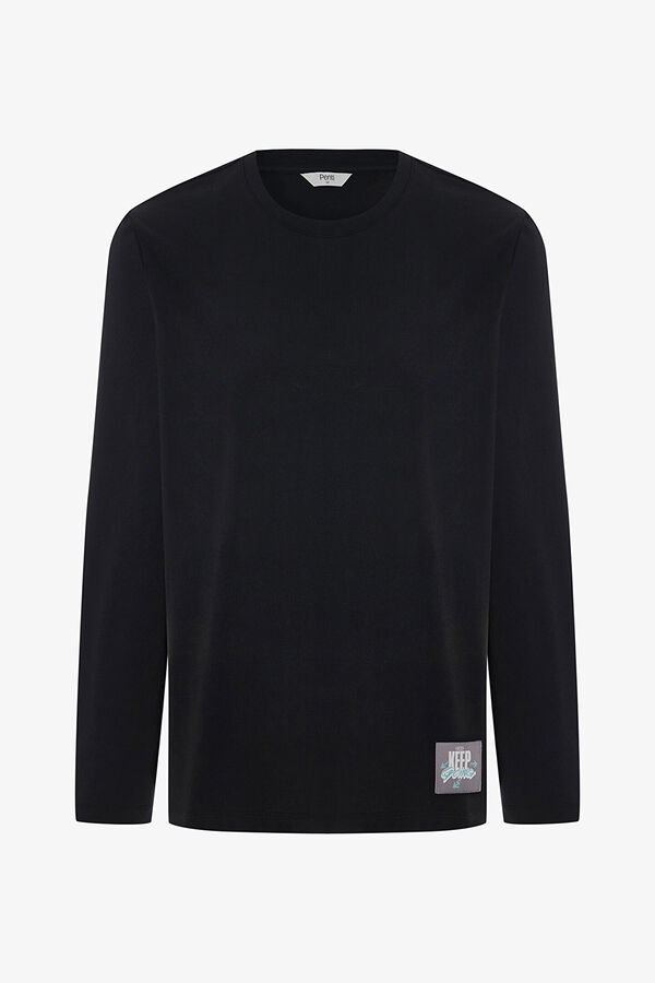 Penti Conjunto de pijama c&oacute;modo de manga larga oversize para hombre negro