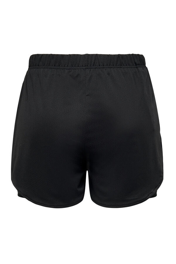 Womensecret Shorts corte loose cintura media negro