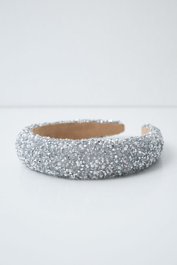 Women'secret Silver glitter hair headband grey