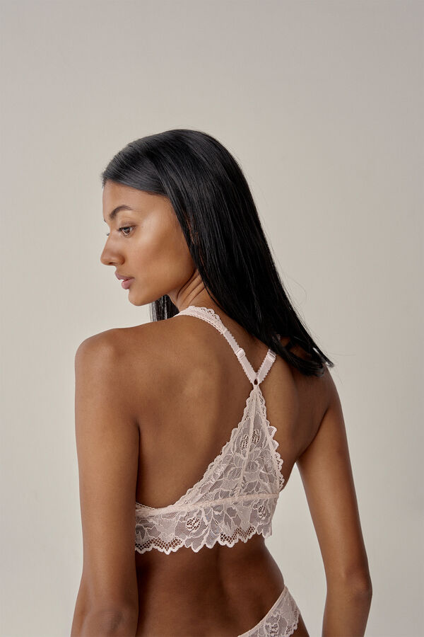 Black Limba Sujetador halter Cherish - Cream rosa