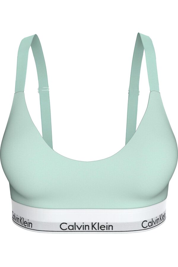 Calvin Klein Logo bralette bra beige