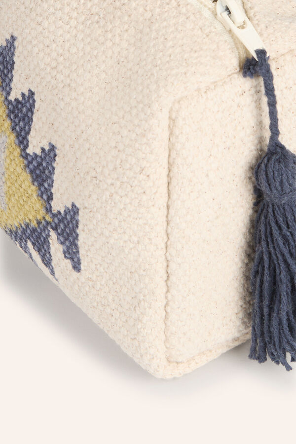 Calma House Berta dhourrie cotton vanity case with boho print printed