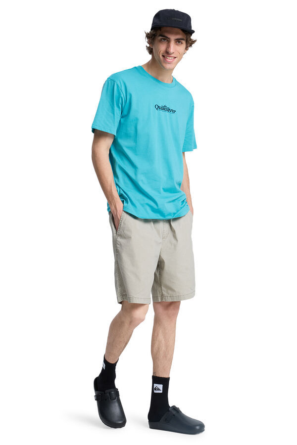 Quiksilver Plain logo short-sleeved T-shirt blue