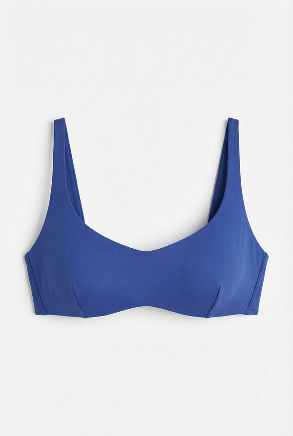 Women'secret Blue horizontal underwired bikini top blue