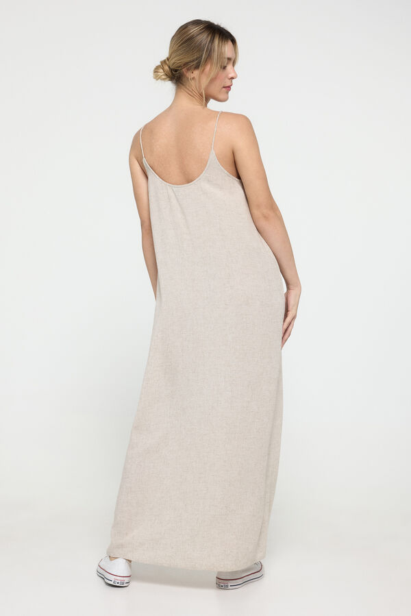 Pieces Langes Leinen Grau