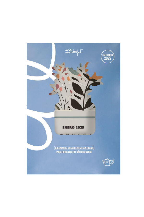 Mr. Wonderful 2025 desktop calendar with base to enjoy the year with enthusiasm Print