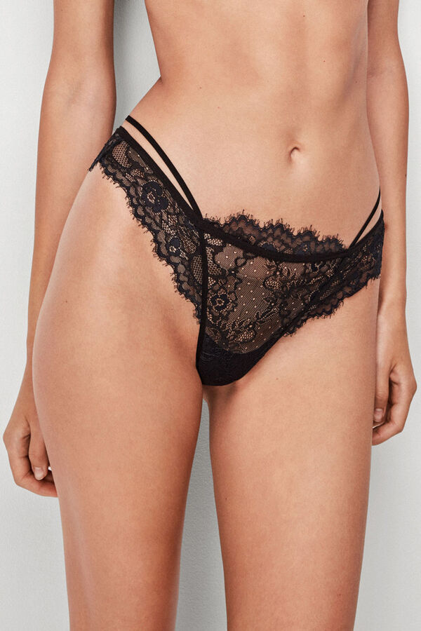 Gisela Brazilian Slip Schwarz Schwarz