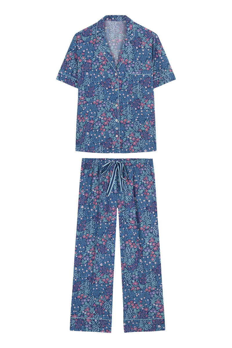 Womensecret Pyjama Hemdlook Capri Print Moniquilla Grün Grün
