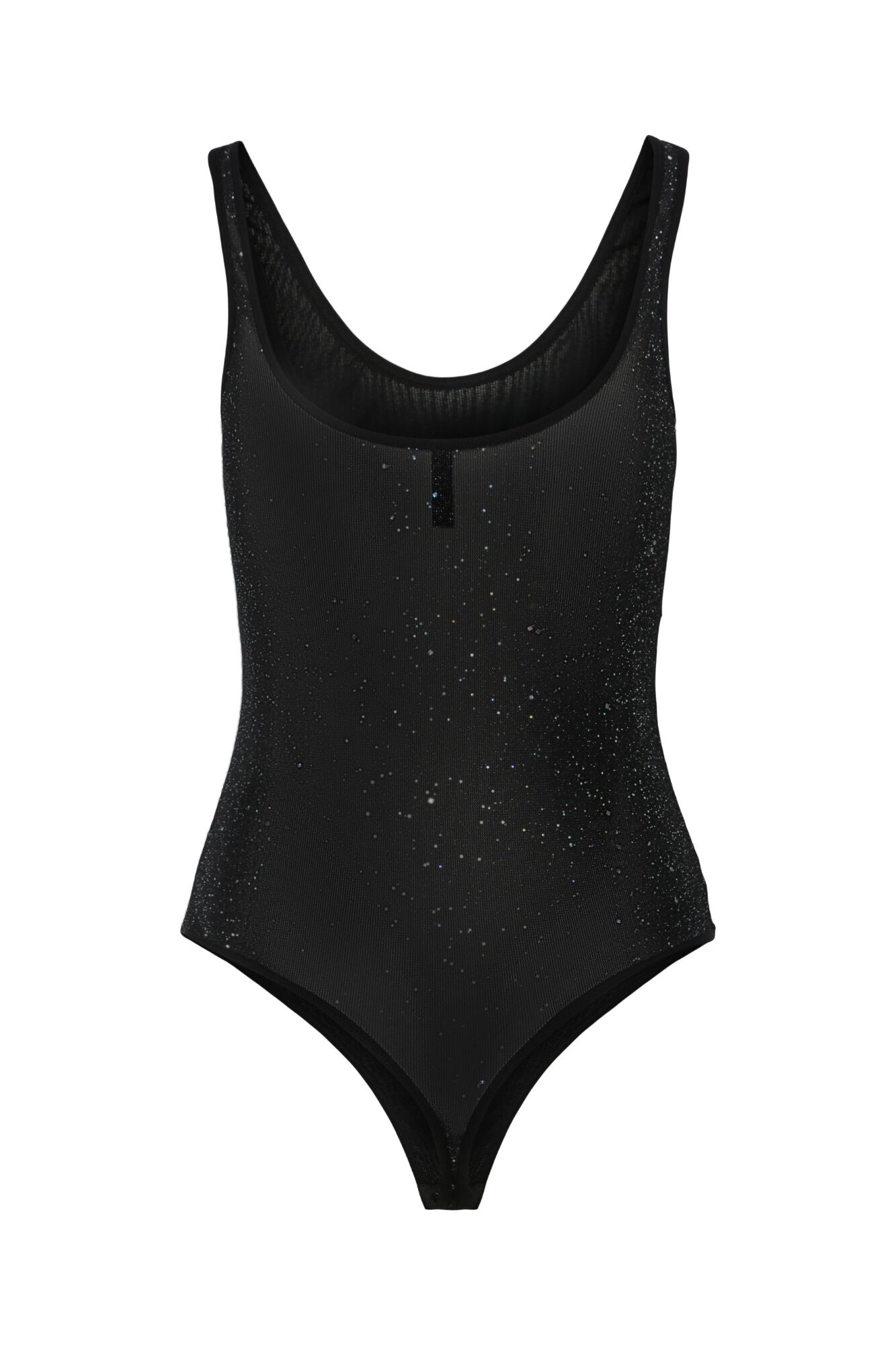 Pieces &Auml;rmelloser Body mit Glitzer