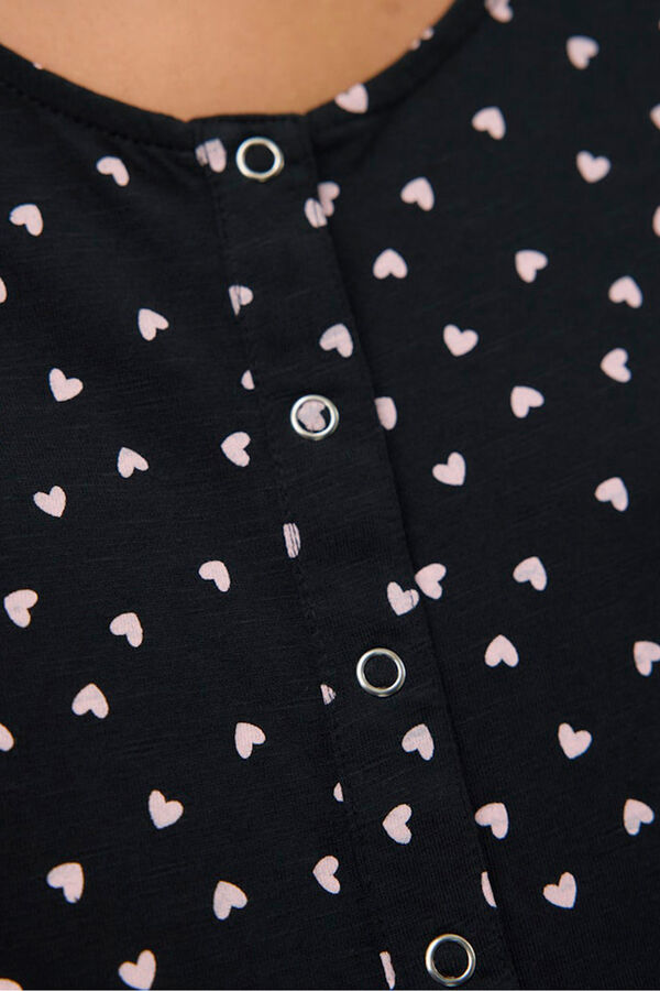 Mamalicious Camis&oacute;n de manga corta maternity y lactancia negro