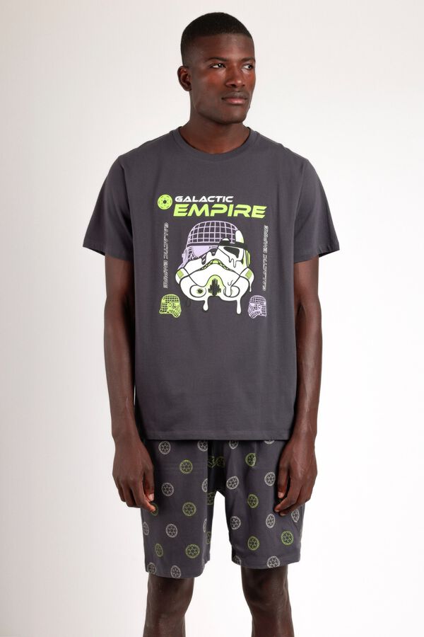 Admas Neon Star Wars empire short pyjamas grey