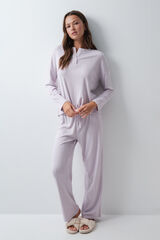 Women'secret Mauve striped long pyjamas pink