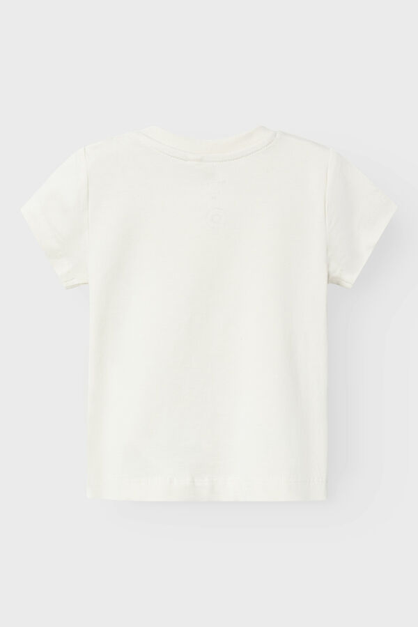 Womensecret Baby boys' short-sleeved giraffe T-shirt Weiß