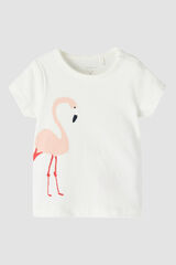 Womensecret Baby girls' short-sleeved T-shirt blanc