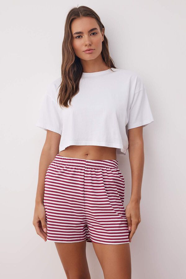 Trendyol Pack de 3 pantalones cortos de pijama estampado