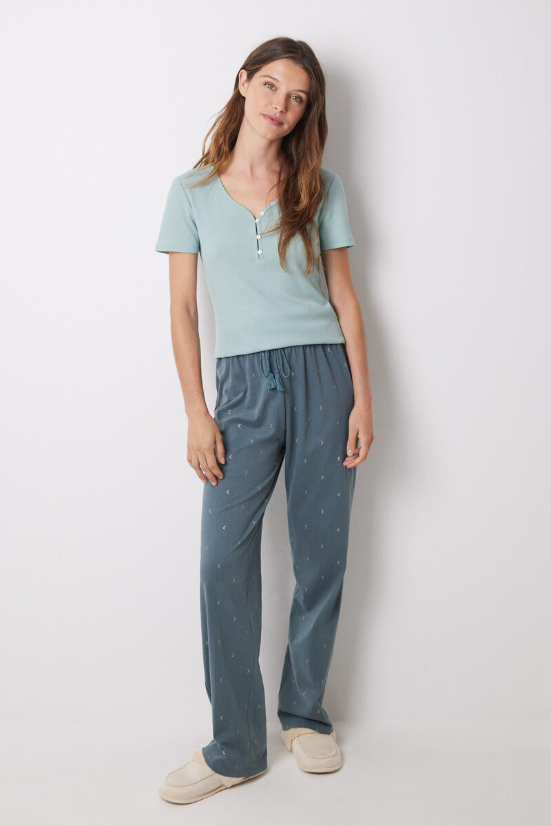 Pijama De Manga Larga Women'secret - Colección Multilicense Cottage, Pantalón Largo, Tejido Suave
