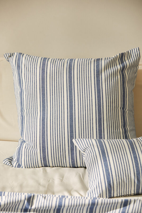 Calma House Haiti blue striped cushion cover blue