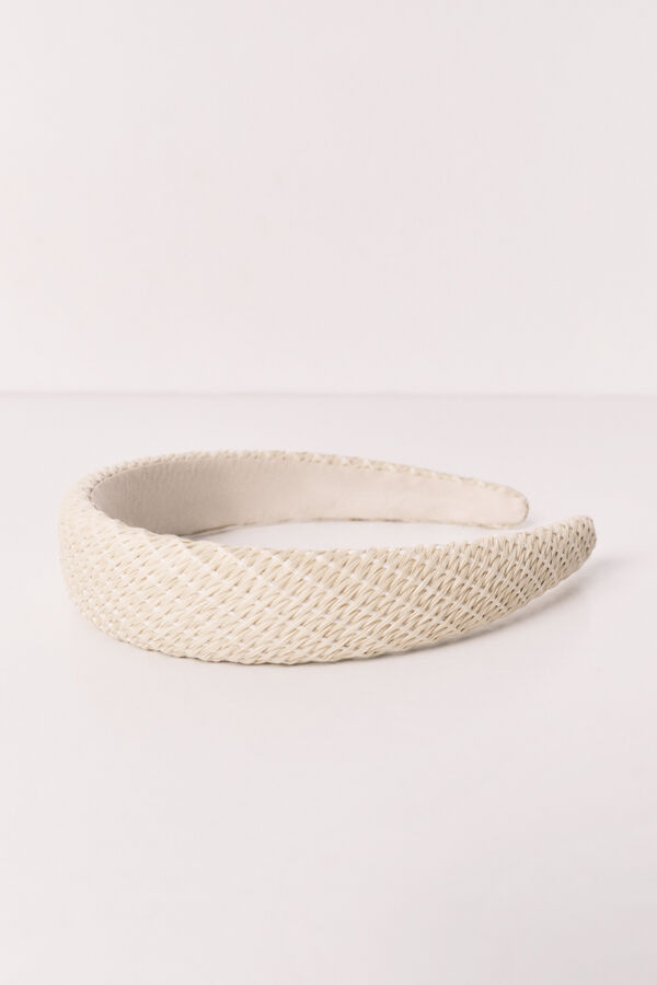 Women'secret Natural raffia twist front headband nude