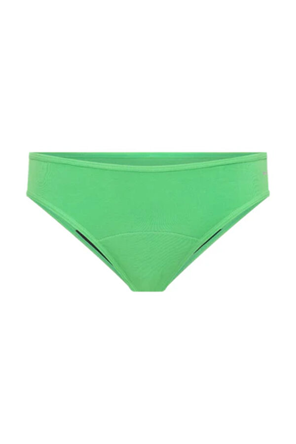 Womensecret Cueca menstrual clássica básica Irish Green de absorção moderada abundante verde