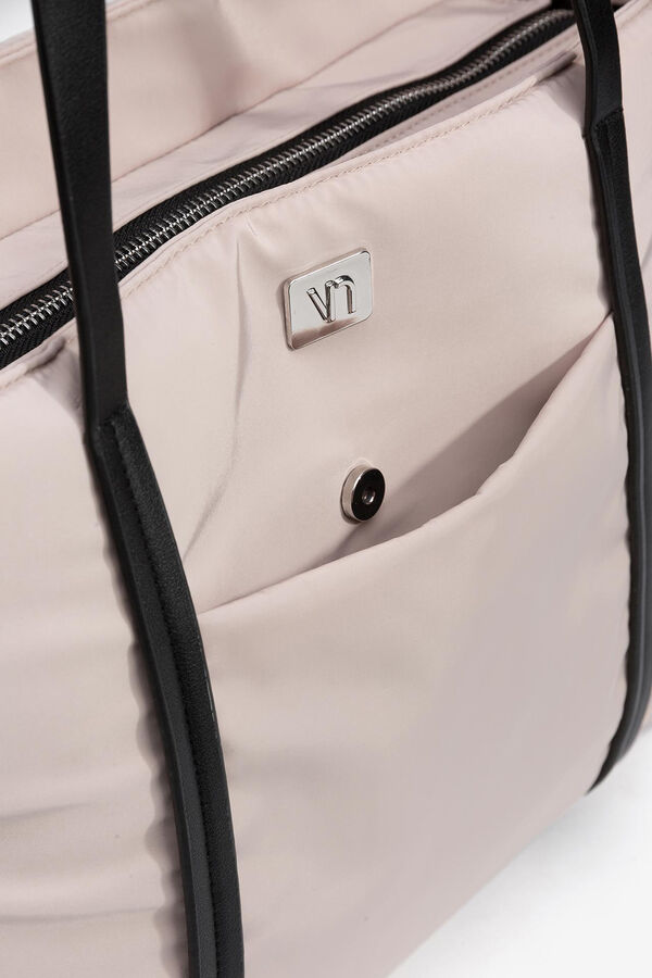 Vilanova Mala tote bag acolchoada bege