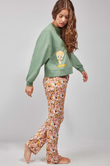 Gisela Pijama largo Piol&iacute;n verde