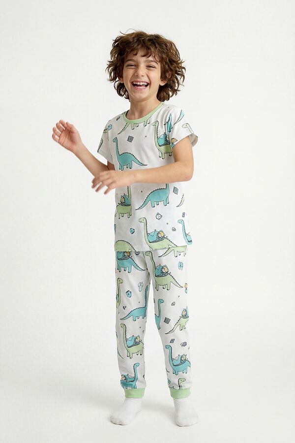 Penti Pack of 2 dinosaur kids' pyjamas green