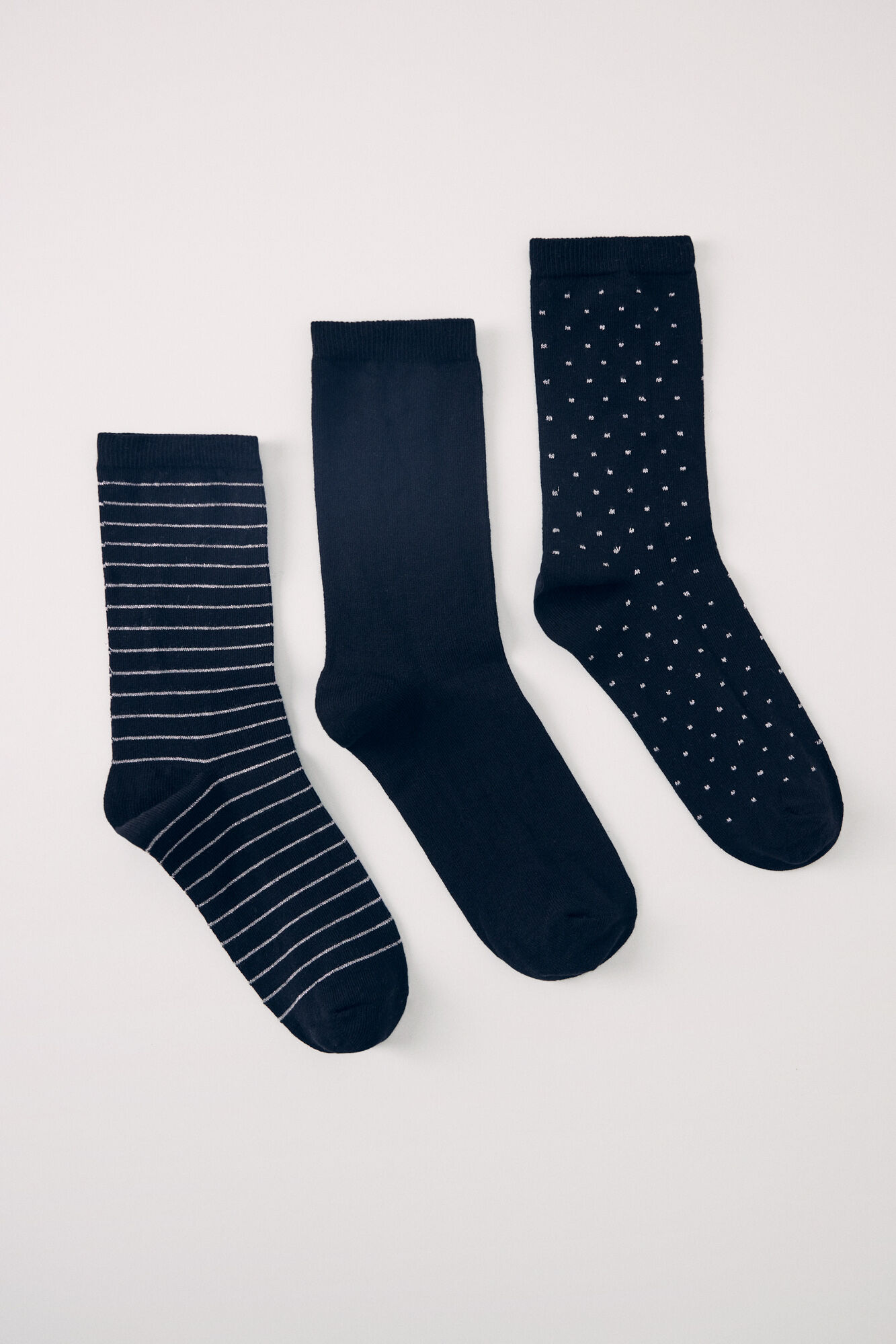 Women'secret Pack of 3 black high socks