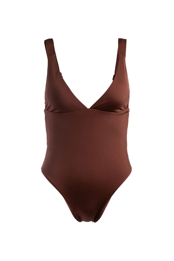 Womensecret Women's High-leg One-piece Swimsuit - Silky Island  természetes