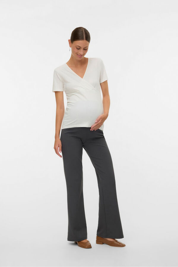 Mamalicious Maternity and breastfeeding V-neck T-shirt pack black