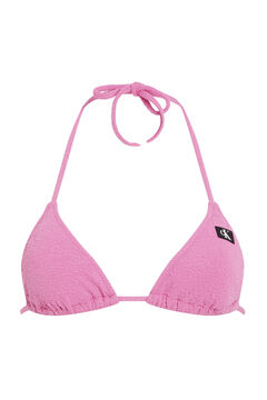 Womensecret Parte de arriba de bikini de triángulo - CK Monogram Texture rosa