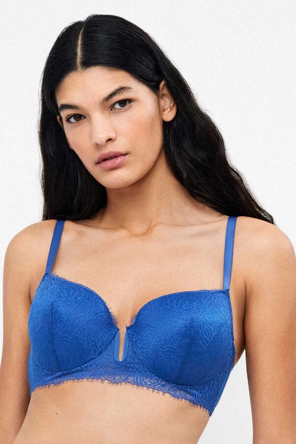 Gisela Bustier capacity bra blue