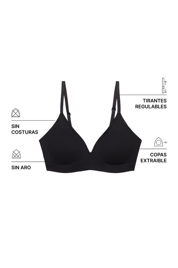 Women'secret Black triangle bra NAKED black