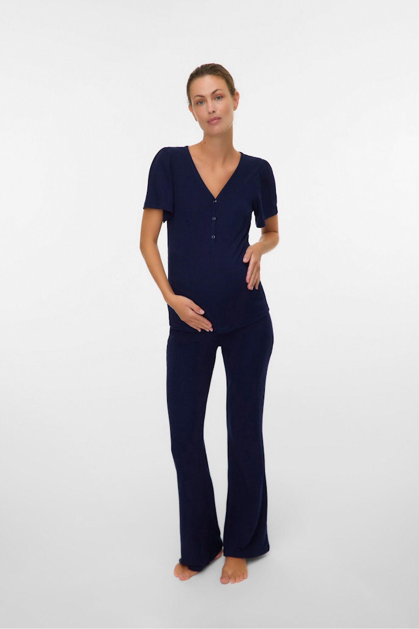 Mamalicious Kurz&auml;rmeliger Maternity- und Still-Pyjama