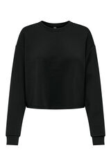 Womensecret Basic-Sweatshirt ohne Kapuze Schwarz