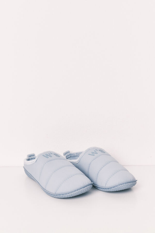 Women'secret Pantoufles matelass&eacute;es bleues bleu