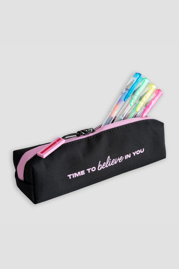 Womensecret Pink pencil case - Time to believe in you estampado