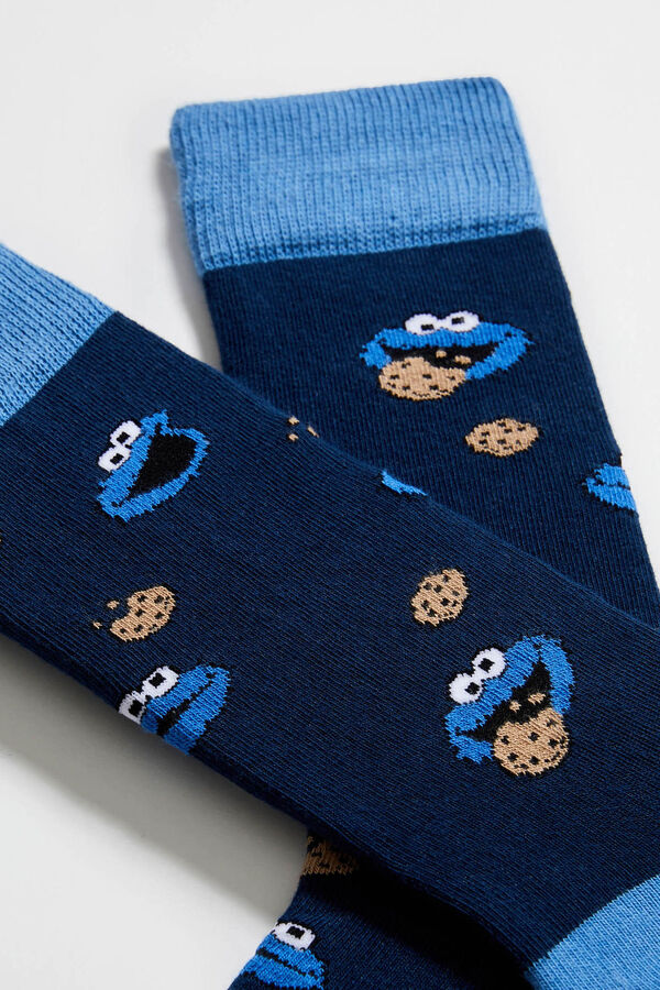 Besocks Calcetines altos Besocks de algod&oacute;n org&aacute;nico color azul marino blue