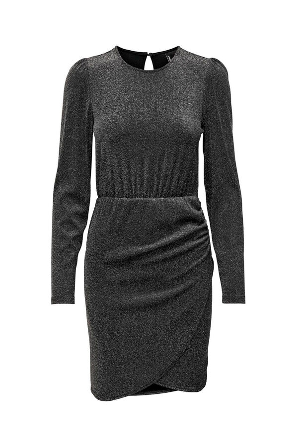 Only Maternity Vestido cocktail premam&aacute; negro en tejido con detalle de purpurina negro