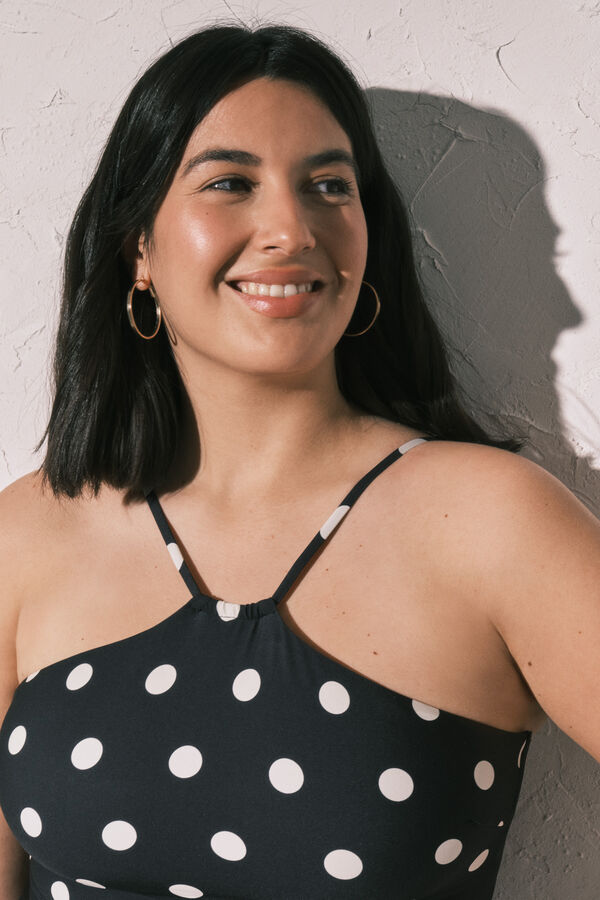 Women'secret Black shaping polka-dot print swimwear black